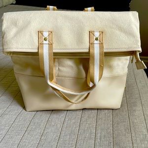 New L*SPACE Seaside Cooler Backpack in Cream